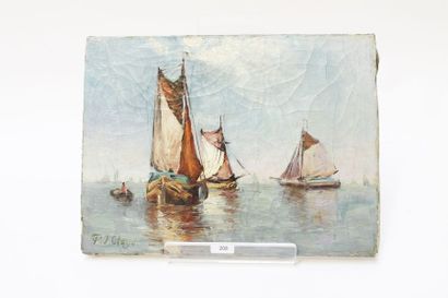 CLAYS Paul Jean (1819-1900) "Marine", fin XIXe, huile sur toile, signée en bas à...