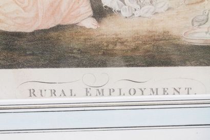 NOVELLI Francesco (1764-1836) "Rural Employment", lithographie polychrome rehaussée,...