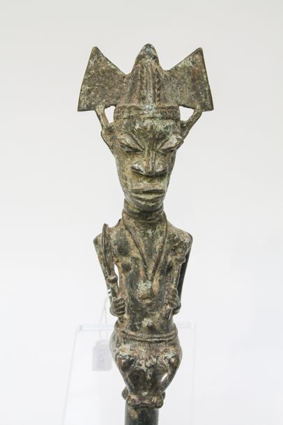 ART TRIBAL Sceptre Obgoni, Yoruba Nigeria, h. 42,5 cm.