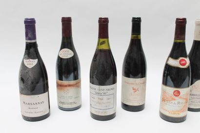 null Ensemble de seize bouteilles de vin rouge [altérations] :

- RHÔNE (LIRAC),...