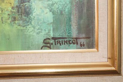 TRINCOT Georges (1921) "Au départ", [19]66, huile sur toile, signée et datée en bas...
