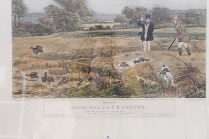 TURNER Joseph Mallord William (1775-1851) [d'après] "Partridge Shooting / September...