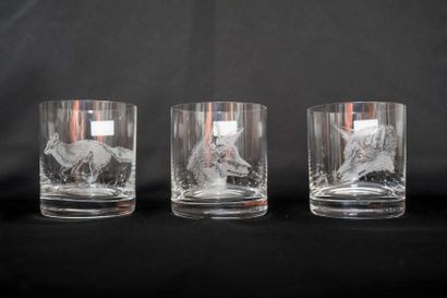 DARTINGTON - LAMARCHE Élisabeth "Red Fox", 2016, suite de six verres à whisky en...