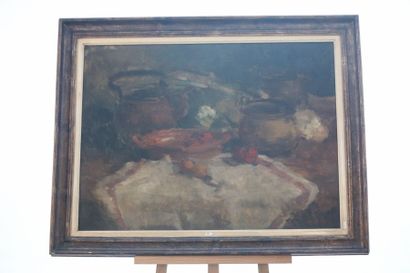 SIMONIN Victor (1877-1946) "Nature morte", début XXe, huile sur toile, signée en...
