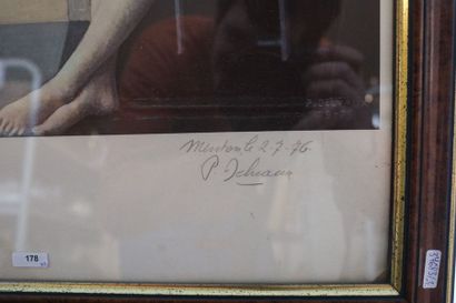 DELVAUX Paul (1897-1994) "Deux nus" (1975), 1976, impression encadrée, signée, située...