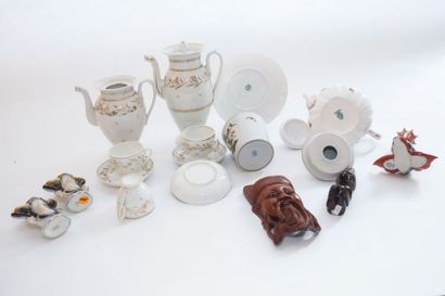 null Varia de porcelaines européennes, XIX-XXe, onze pièces (partie de service blanc...