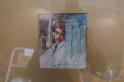 HANKEY William Lee (1869-1952) "Jeune Homme", [19]08, aquarelle sur papier, signée...