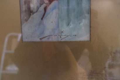 HANKEY William Lee (1869-1952) "Jeune Homme", [19]08, aquarelle sur papier, signée...