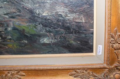 ECOLE FRANCAISE "Montmartre", XXe, huile sur toile, signée en bas à droite, 80x60...