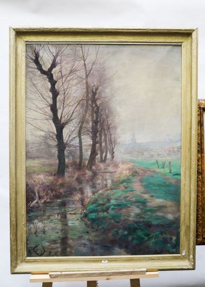 DE COOMAN Jean (1893-1949) "Paysages", 1927, deux huiles sur toile, signées et datées...