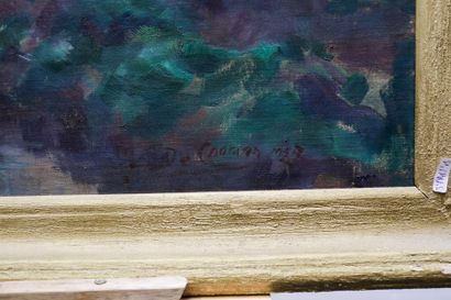 DE COOMAN Jean (1893-1949) "Paysages", 1927, deux huiles sur toile, signées et datées...