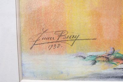 BURY Juan "Bouquet", 1932, pastel sur papier, signé et daté en bas à gauche, 63x51...