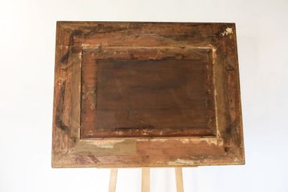 null ÉCOLE BELGE, "L'Épître", mi-XIXe, huile sur panneau, 52x77 cm.