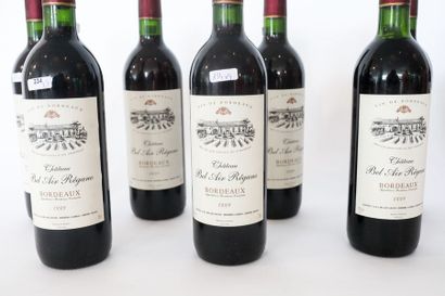 BORDEAUX Rouge, Château Bel-Air-Régano 1999, sept bouteilles [bas-goulot].



On...