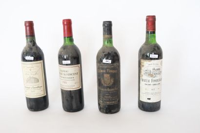 BORDEAUX Rouge, quatre bouteilles :

- (SAINT-ÉMILION), Château Fonplégade 1975,...