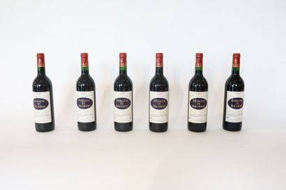 BORDEAUX Rouge, Domaine du Balardin 1997, six bouteilles dans leur carton d'origine...