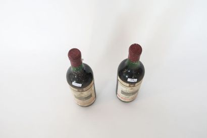 BORDEAUX Rouge, Château Lafitte / Eschenauer 1967, deux bouteilles [bas-goulot/haut-épaule,...