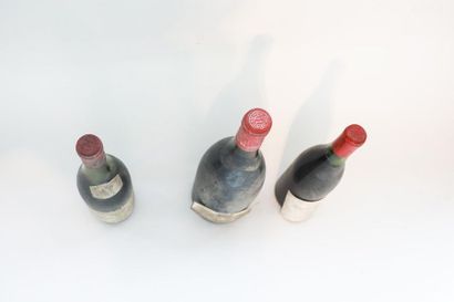 BOURGOGNE Rouge, 3 bouteilles* :
- (CROZES HERMITAGES), Paul Jaboulet Aîné, un magnum*...
