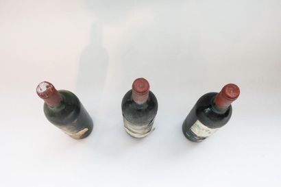 BORDEAUX (SAINT-ÉMILION) Rouge, Château Mouton Rothschild 1973, 1er Cru, trois bouteilles*...