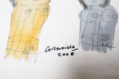 CORNEILLE, VAN BEVERLOO Guillaume Cornelis dit (1922-2010) "Sans titre [Couple]",...