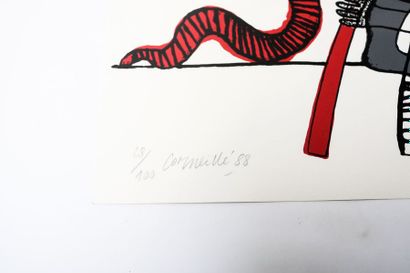 CORNEILLE, VAN BEVERLOO Guillaume Cornelis dit (1922-2010) "Le Serpent rouge", [19]88,...