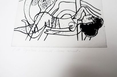 CORNEILLE, VAN BEVERLOO Guillaume Cornelis dit (1922-2010) "Nu couché", [19]98, estampe,...