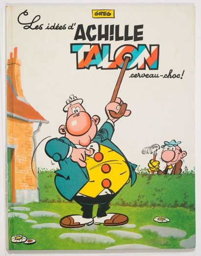 Achille Talon cerveau-choc Édition originale cartonnée de 1966. Dos blanc bien rigide.
Plats...