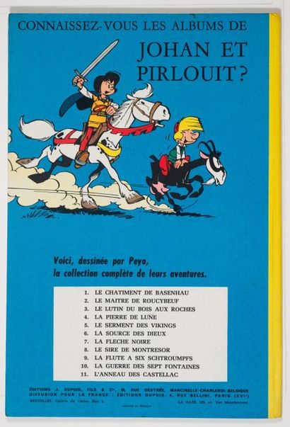 Johan et Pirlouit - La pierre de lune Édition cartonnée française de 1962 (4ème plat...
