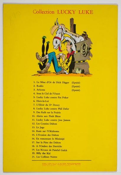Lucky Luke 8 - et Phil Defer Édition de 1964, 4ème plat jaune, dernier titre Les...
