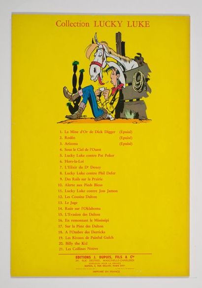 Lucky 9 - Des rails sur la prairie Édition de 1964, 4ème plat jaune, dernier titre...