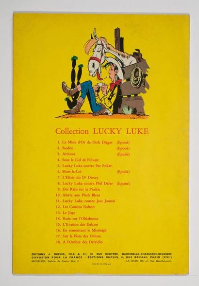 Lucky Luke 11 - contre Joss Jamon Édition de 1962, 4ème plat jaune, dernier titre...