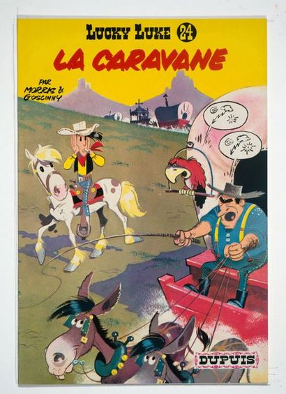 Lucky Luke 24 - La caravane Édition originale de 1964. Plats brillants et lumineux,...