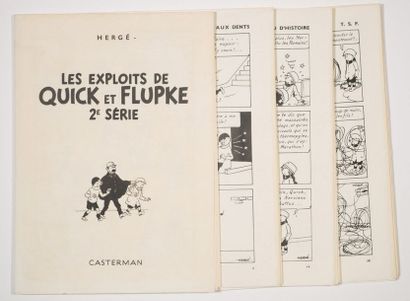 Quick et Flupke - 2ème série Édition originale de 1949 en 8 grandes feuilles non...