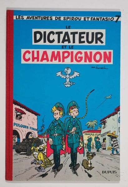 Spirou - Le dictateur et le champignon Édition originale belge de 1956. Dos papier...