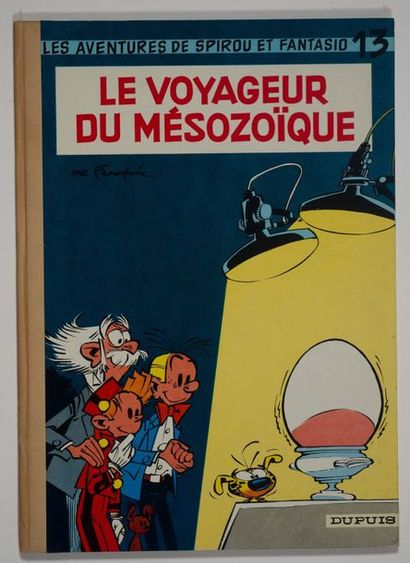 Spirou - Le voyageur du mésozoïque Édition originale de 1960. Fragile dos papier...