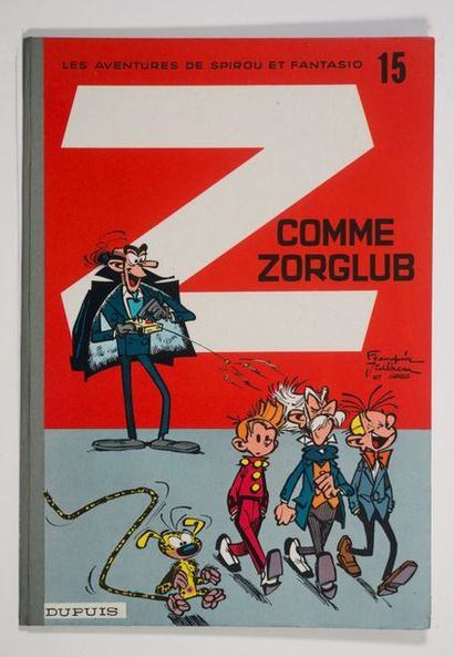 Spirou - Z comme Zorglub Édition originale de 1961. Dos rond gris magnifique aux...