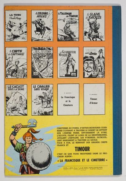 Timour - Le cavalier sans visage Édition originale de 1961. Fragile dos papier resté...