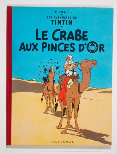 Tintin - Le Crabe aux pinces d'or Édition Casterman B24 de 1958. Dos rouge immaculé...