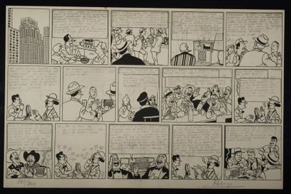 Tintin - Sérigraphie Superbe planche inédite issue de Objectif lune éditée par Publiart....