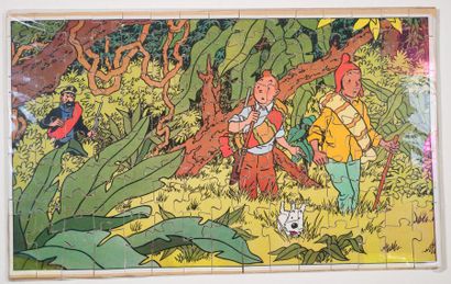 Tintin - Puzzle Magnifique puzzle en bois issu du Temple du Soleil (marche dans la...