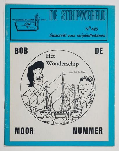 Bob de Moor - dédicace à Hergé De Stripwereld n°4/5 Bob de Moor nummer agrémentée...