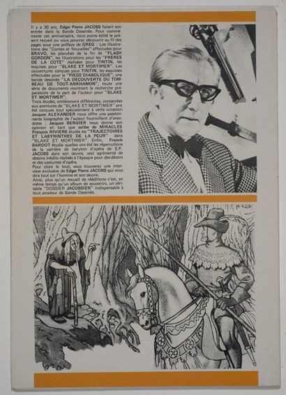 Edgar Pierre Jacobs 30 ans de Bandes Dessinées Édition originale avec jaquette datant...