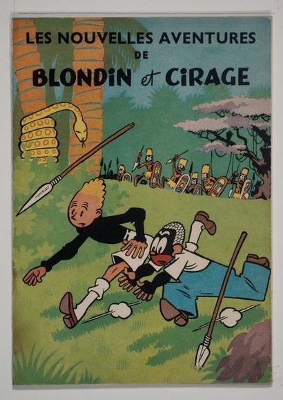 Blondin et Cirage - Les nouvelles aventures Édition originale de 1951. Plats aux...
