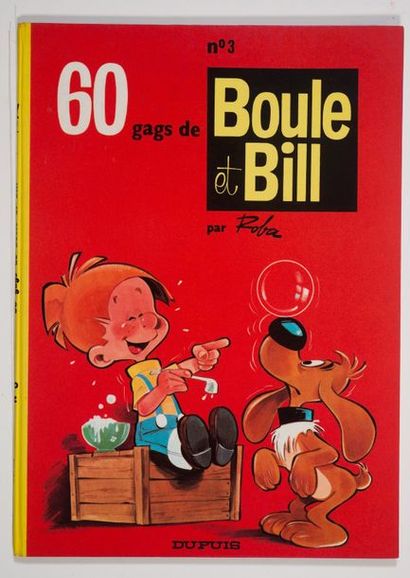 Boule et Bill 3 Édition originale de 1966. Plats étincelants, le rouge de la couverture...