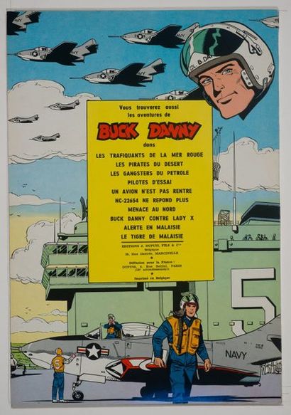 Buck Danny - SOS soucoupes volantes Édition originale de 1959. Dos carré. Plats immaculés...