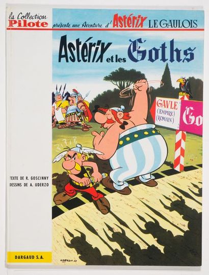 Astérix et les Goths Édition Dargaud cartonnée de 1964, 9 titres au 2ème plat dont...