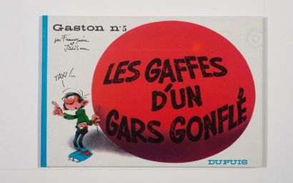 Gaston 5 - Les gaffes d'un gars gonflé Édition originale de 1965. Fantastique dos...