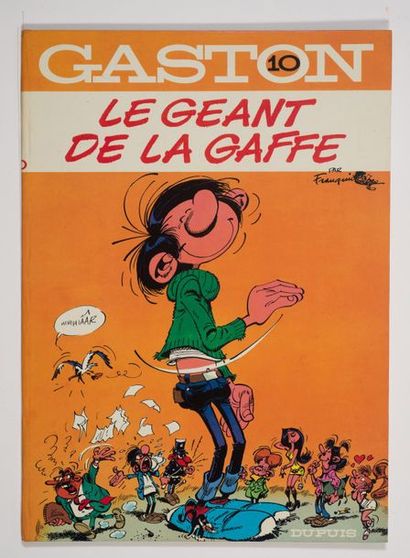Gaston 10 - Le géant de la gaffe Édition originale de 1972. Superbe dos rond orange...
