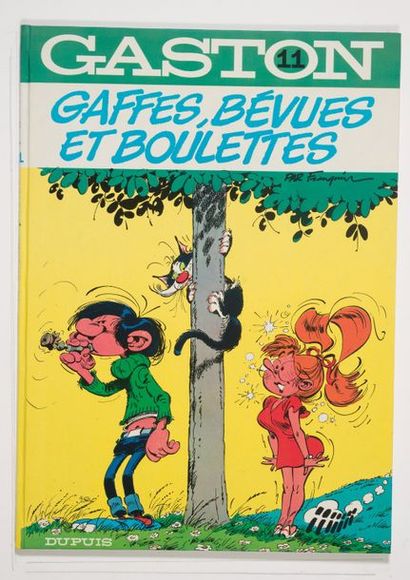Gaston 11 - Gaffes, boulettes et bévues Édition originale de 1973. Dos rond parfait,...