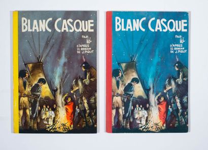 Blanc casque - Ensemble de 2 albums Éditions originales belges (dos papier rouge,...